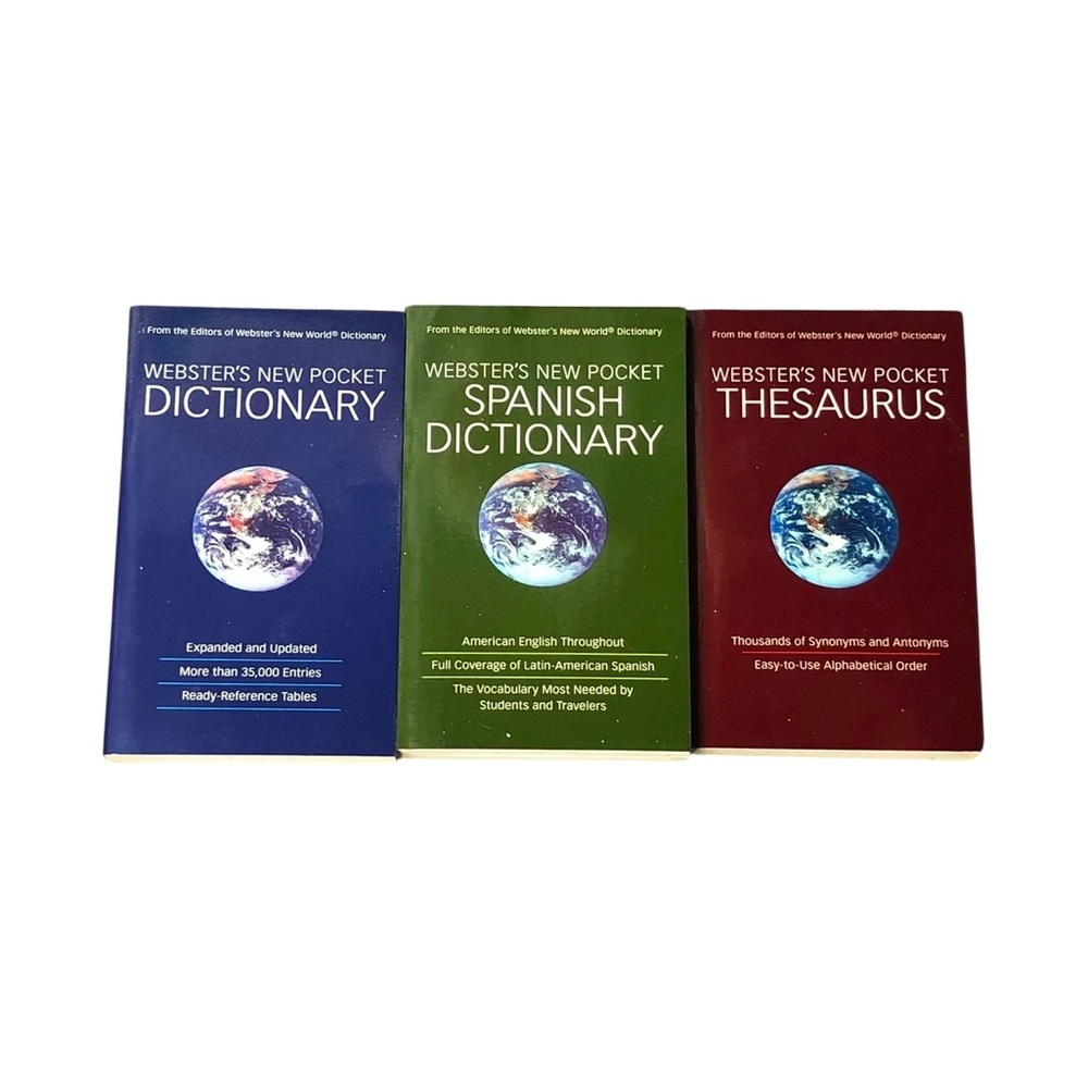 Webster's Pocket size Reference set Dictionary, Thesaurus & Spanish Dictionary - Picture 7 of 8